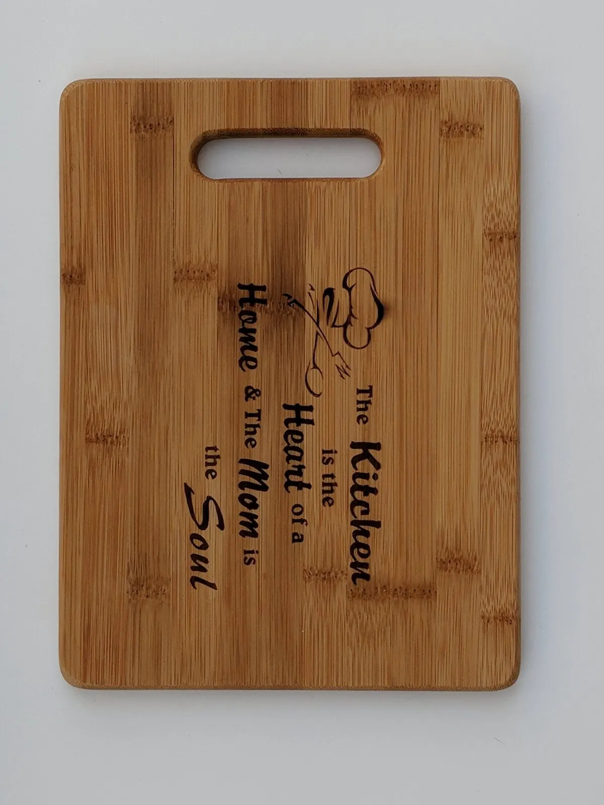 Laser-engraved kitchen board.