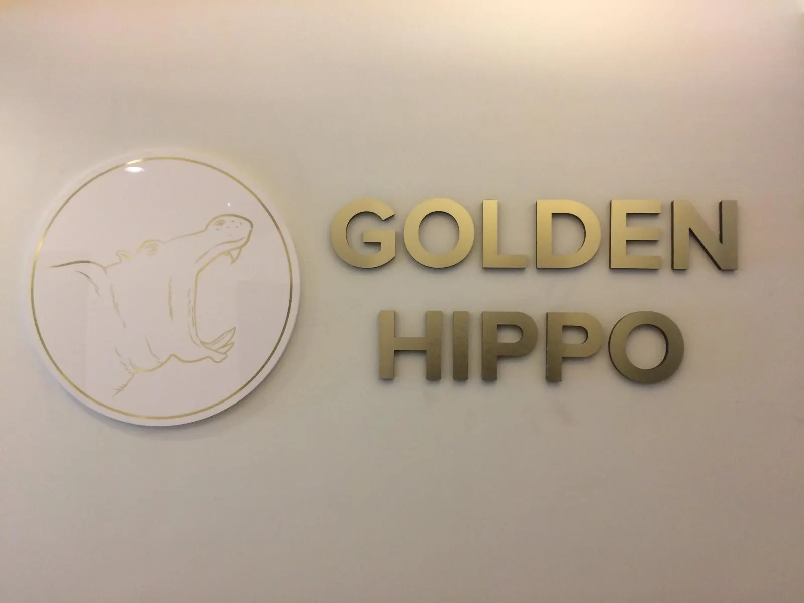 Brushed metal logo and letters.