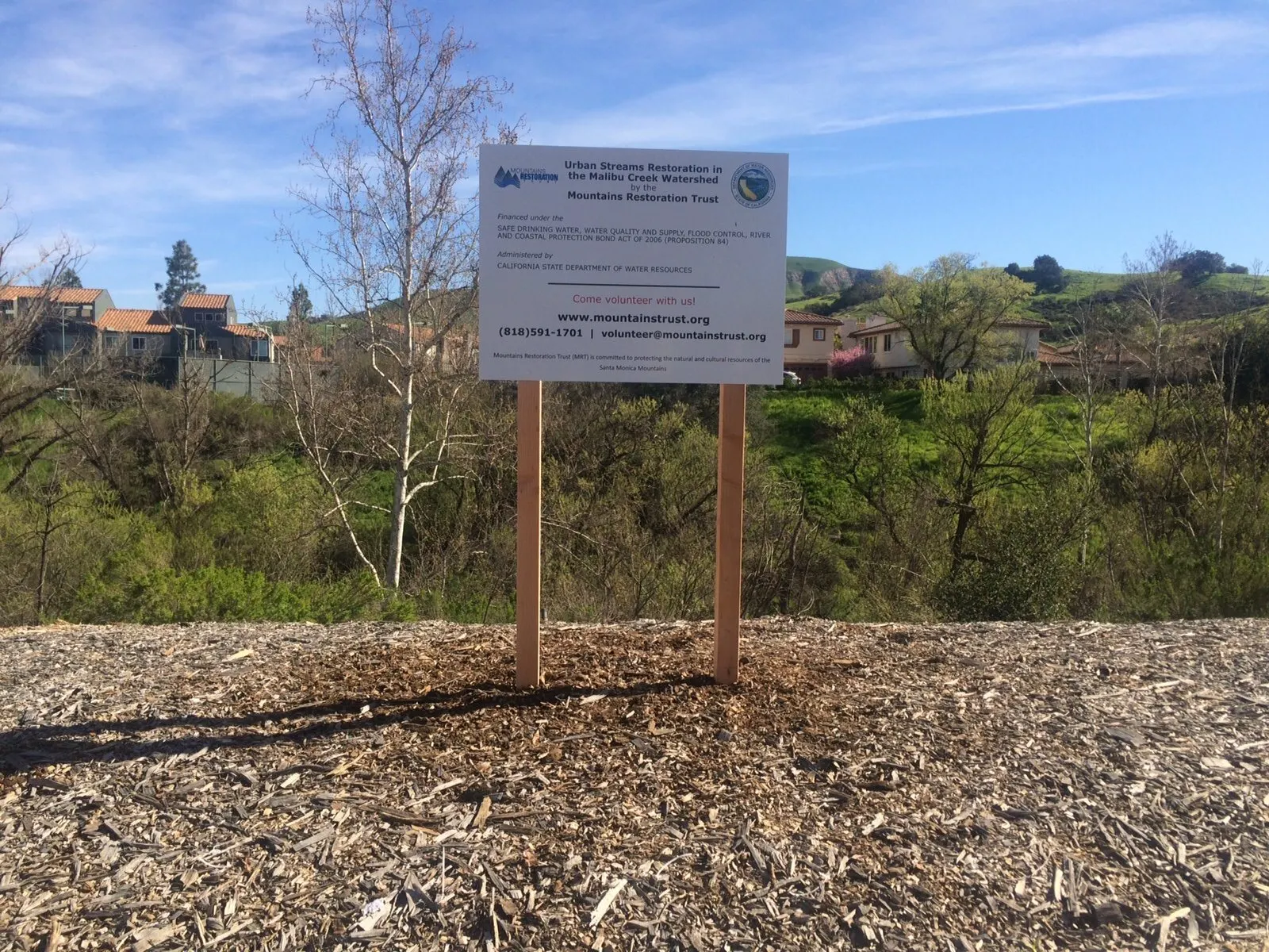 Public notice panel set on 4x4 posts.