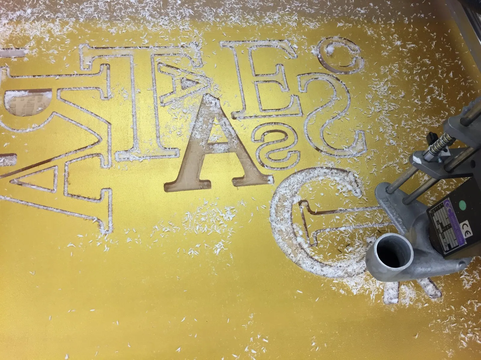 Letters off the router bed
