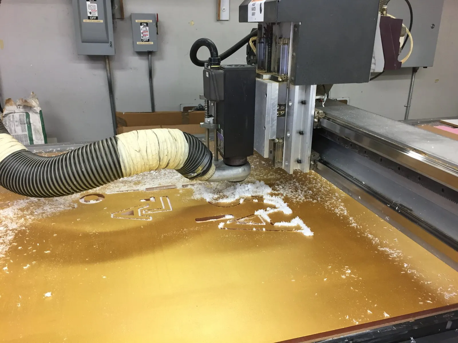 Cutting letters on the CNC router