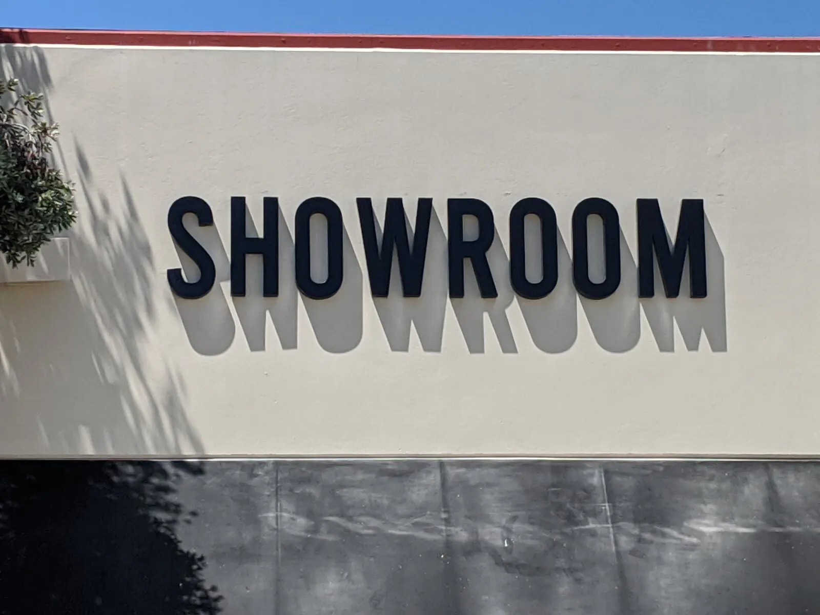Channel letters on a painted fascia.